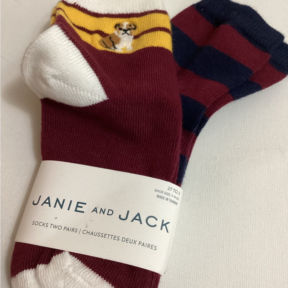 Janie and Jack Boys' Socks - Maroon, Navy, and Yellow